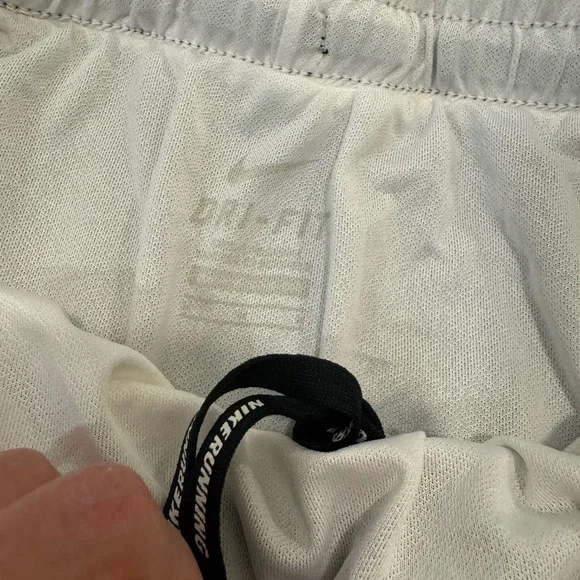 Nike Dri-Fit Black High Rise Mesh Lined Running Shorts Race Black White M - Picture 2 of 6